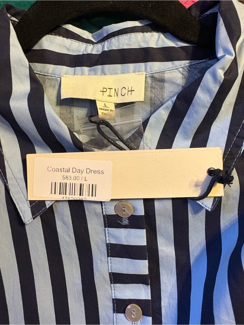 Pinch Navy and Light Blue Striped Dress - Picture 3 of 3